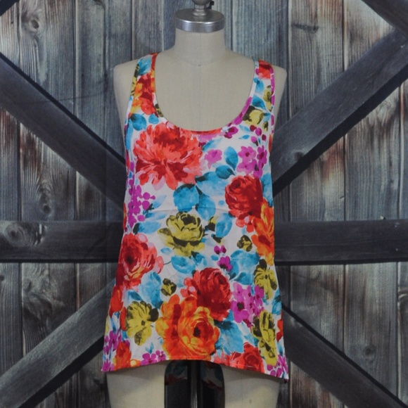 Ambiance Tops - Ambiance Apparel Flower Zip Blouse